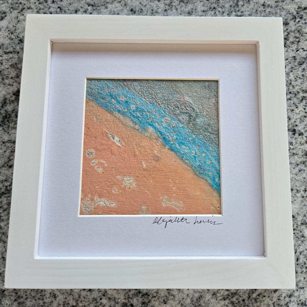Original Abstract Art “Driftline-Two”| Elizabeth Harris | 7x7 Framed | NWWT